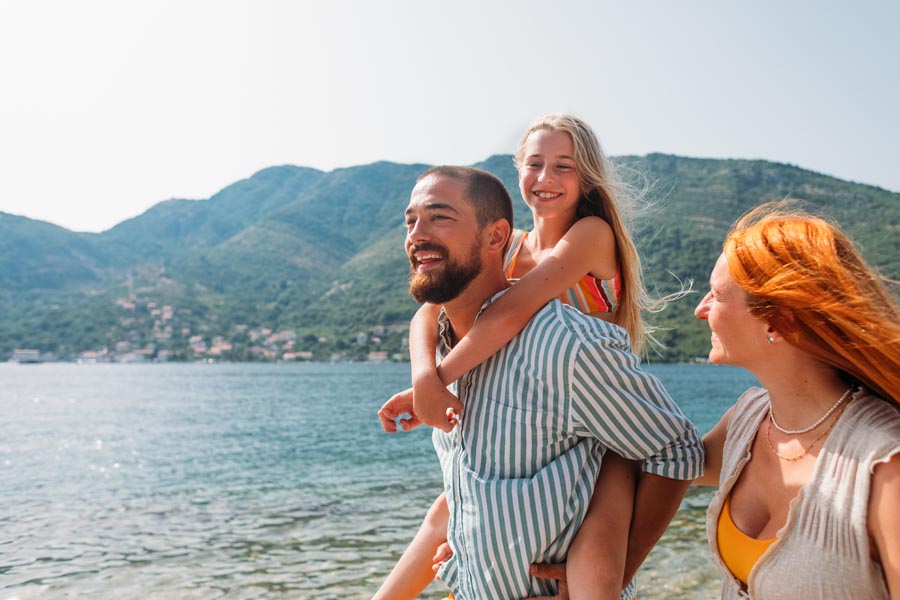 Beautiful redhead woman, her husband and little daughter enjoying on their vacation, walking by sea
Pre-Opening picture pool, stock photos
Falkensteiner Resort Lake Garda