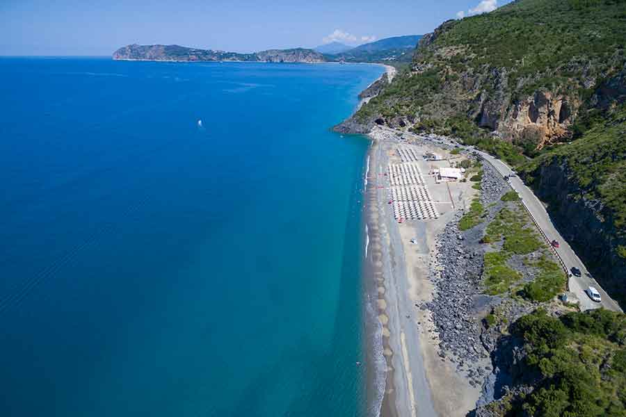 Villaggio e Resort Blue Marine a Marina di Camerota in Cilento, panoramica spiaggia
