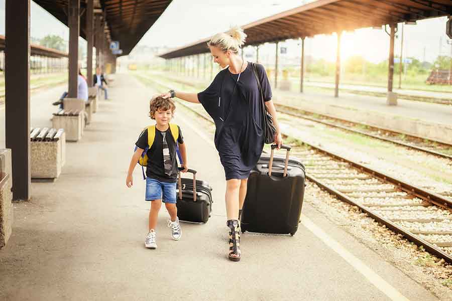 Vacanze senza aereo in Italia - viaggio in treno con i bambini